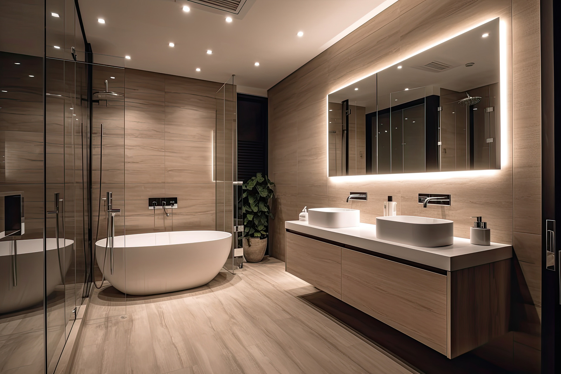 Bathroom Design: Luxe En-Suite with Brushed Gold Brassware